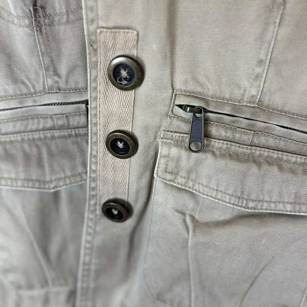 Y2K The Limited Womens Military Utility Jacket Cotton Button‎ Zip Pockets Small